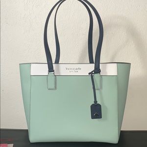 Kate Spade Spring Meadow Mint laptop tote